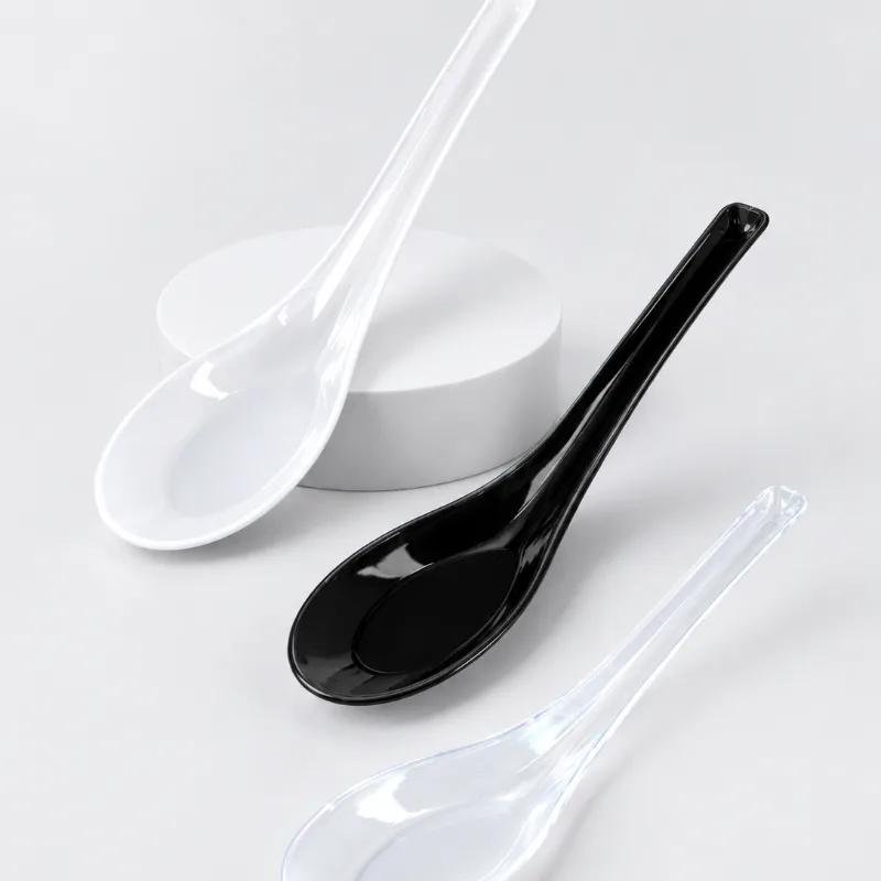 Plastic soup spoons (sendok bebek)