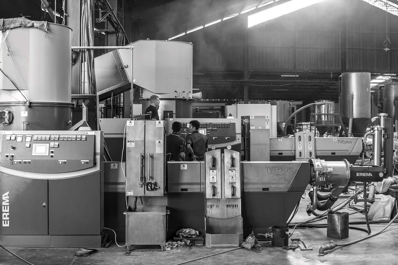 EREMA recycling line at a PT. Cave Sumber Berkat plant