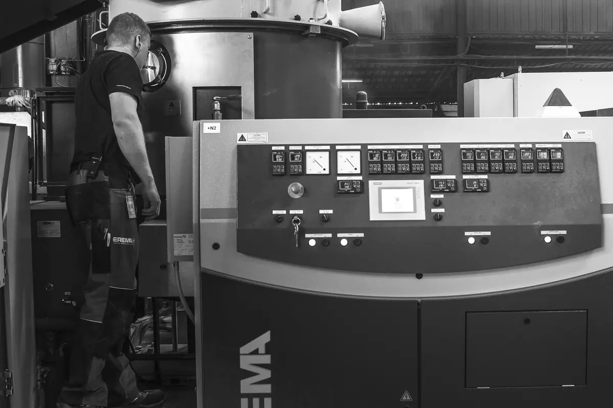 EREMA machine control panel