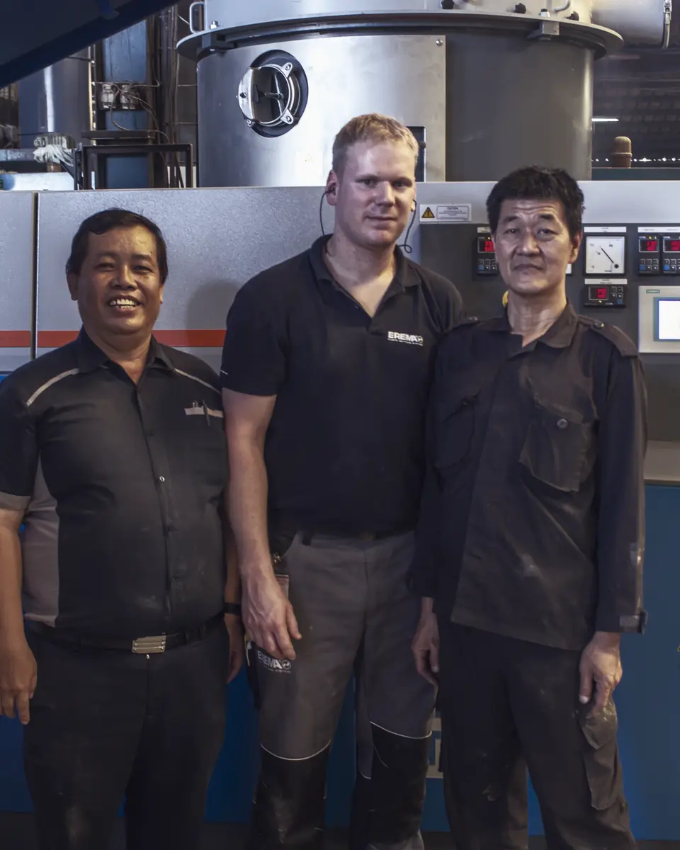 CSB team with an EREMA technician